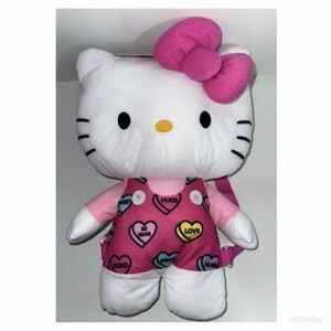 NEW Hello Kitty Jumbo Valentine's Plush Backpack